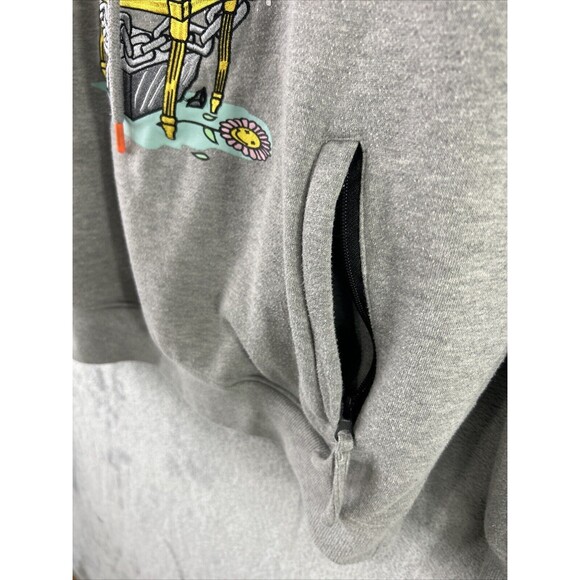 RS1NE Men's M/L Remains Endless Gray Embroidered Fleece Sweatshirt Hoodie **READ - Picture 8 of 15